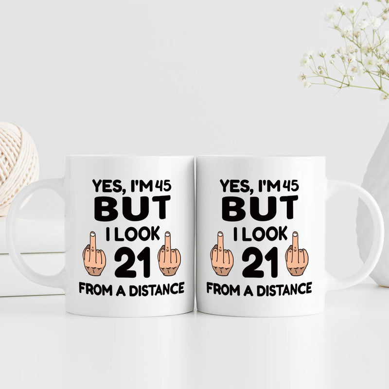 45th Birthday Gifts for Men - 1974 Birthday Gifts for Men, 45 Years Old Birthday Gifts Coffee Mug for Dad, Husband, Friend, Brother, Him, Colleague, Coworker - 11oz