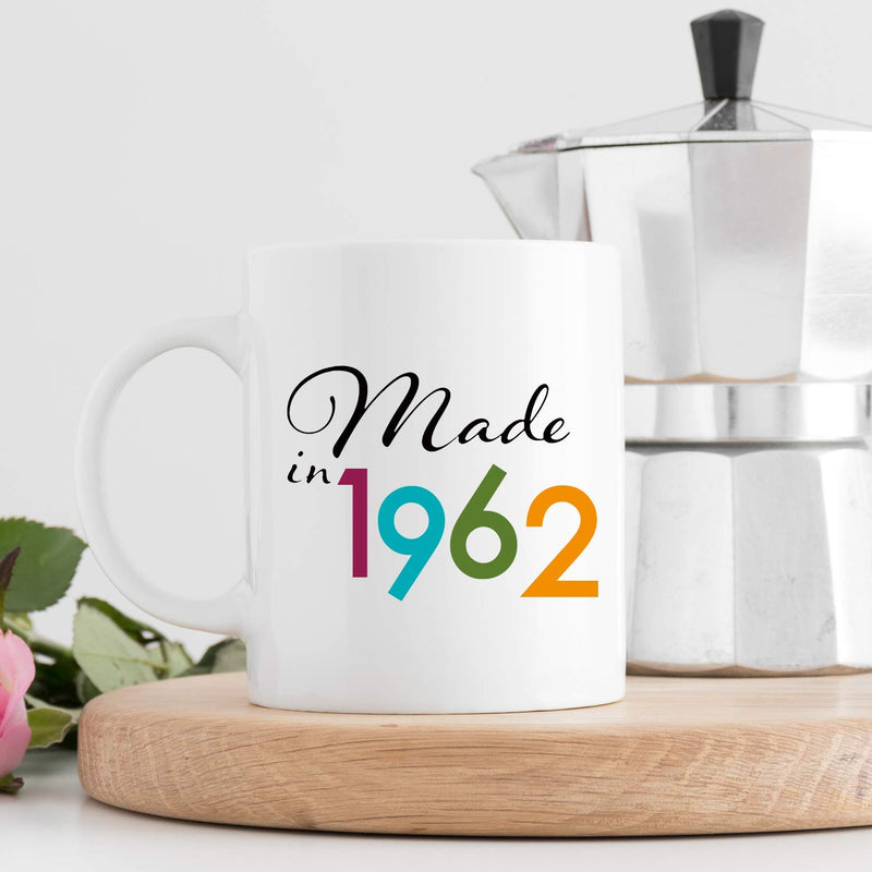 57th Birthday Gifts for Women - 1962 Birthday Gifts for Women, 57 Years Old Birthday Gifts Coffee Mug for Mom, Wife, Friend, Sister, Her, Colleague, Coworker - 11oz