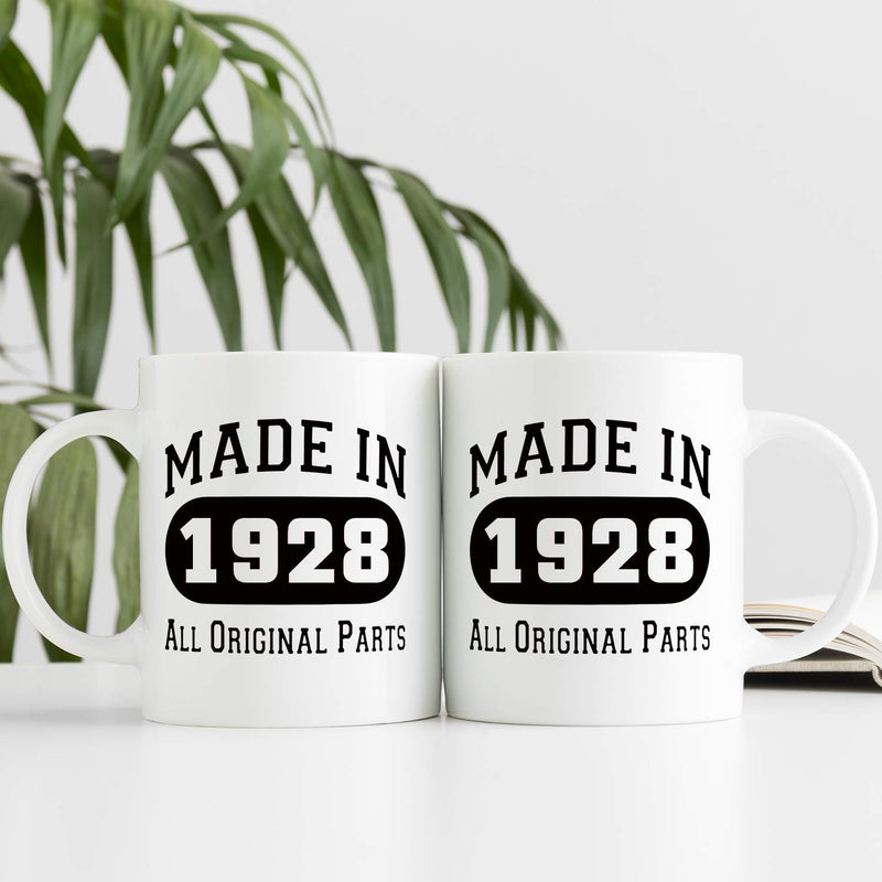 91st Birthday Gifts for Men - 1928 Birthday Gifts for Men, 91 Years Old Birthday Gifts Coffee Mug for Dad, Husband, Friend, Brother, Him, Colleague, Coworker - 11oz