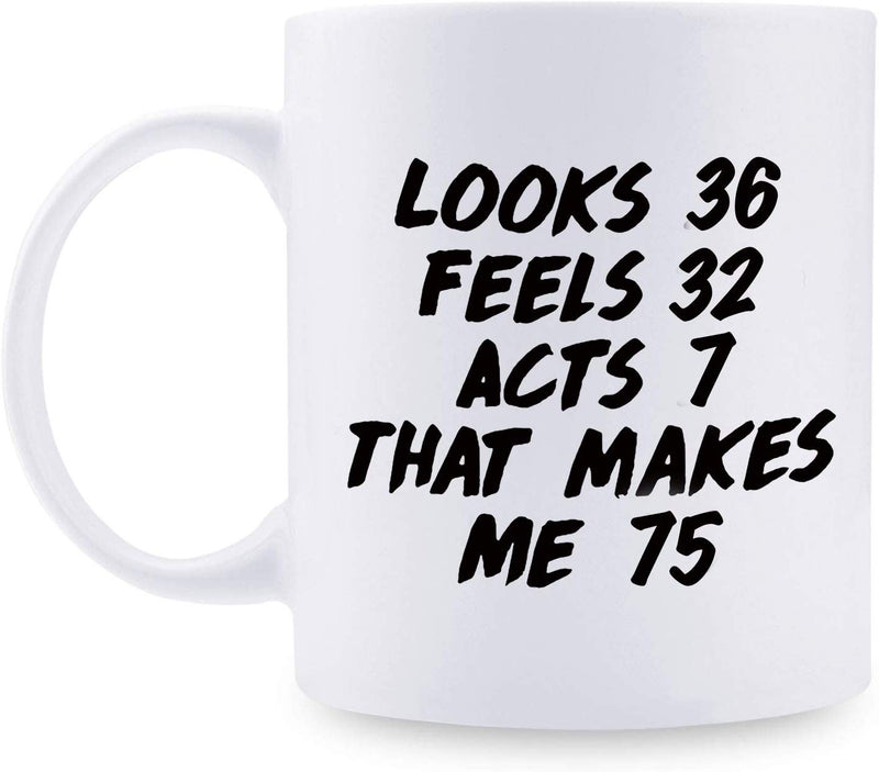 75th Birthday Gifts for Women - 1944 Birthday Gifts for Women, 75 Years Old Birthday Gifts Coffee Mug for Mom, Wife, Friend, Sister, Her, Colleague, Coworker - 11oz