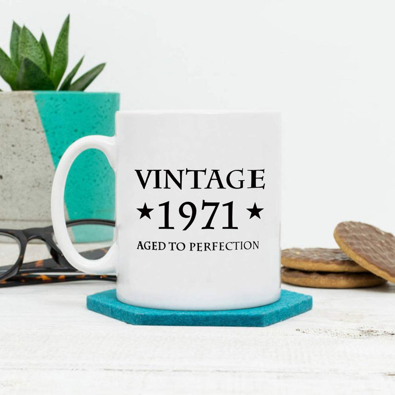 48th Birthday Gifts for Women - 1971 Birthday Gifts for Women, 48 Years Old Birthday Gifts Coffee Mug for Mom, Wife, Friend, Sister, Her, Colleague, Coworker - 11oz