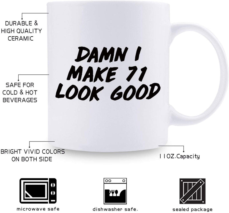 71st Birthday Gifts for Women - 1948 Birthday Gifts for Women, 71 Years Old Birthday Gifts Coffee Mug for Mom, Wife, Friend, Sister, Her, Colleague, Coworker - 11oz