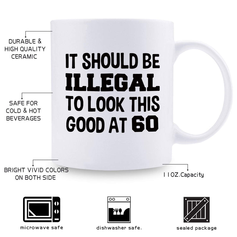 60th Birthday Gifts for Men - 1959 Birthday Gifts for Men, 60 Years Old Birthday Gifts Coffee Mug for Dad, Husband, Friend, Brother, Him, Colleague, Coworker - 11oz