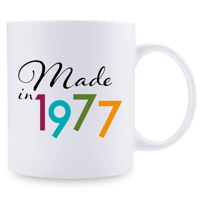 42nd Birthday Gifts for Women - 1977 Birthday Gifts for Women, 42 Years Old Birthday Gifts Coffee Mug for Mom, Wife, Friend, Sister, Her, Colleague, Coworker - 11oz