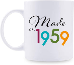 60th Birthday Gifts for Men - 1959 Birthday Gifts for Men, 60 Years Old Birthday Gifts Coffee Mug for Dad, Husband, Friend, Brother, Him, Colleague, Coworker - 11oz