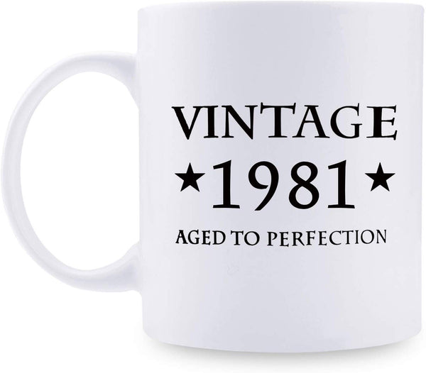 38th Birthday Gifts for Women - 1981 Birthday Gifts for Women, 38 Years Old Birthday Gifts Coffee Mug for Mom, Wife, Friend, Sister, Her, Colleague, Coworker - 11oz