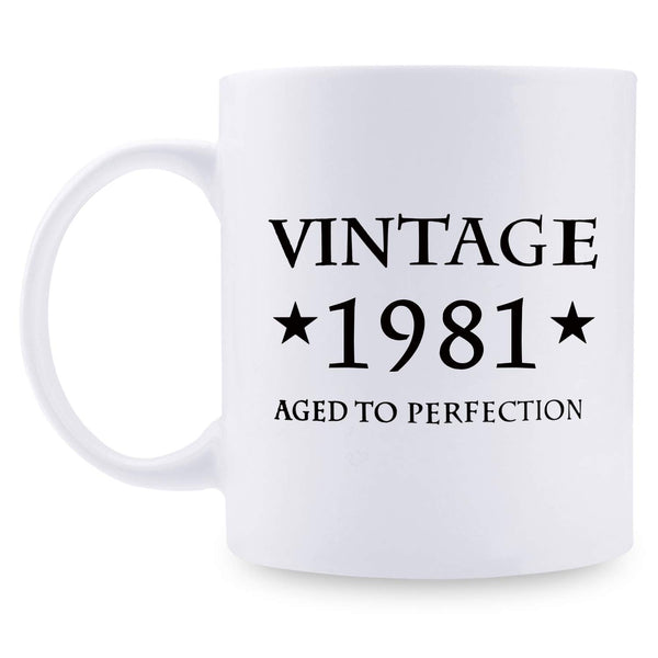 38th Birthday Gifts for Men - 1981 Birthday Gifts for Men, 38 Years Old Birthday Gifts Coffee Mug for Dad, Husband, Friend, Brother, Him, Colleague, Coworker - 11oz