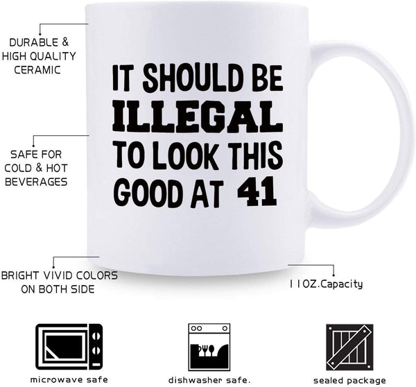 41st Birthday Gifts for Women - 1978 Birthday Gifts for Women, 41 Years Old Birthday Gifts Coffee Mug for Mom, Wife, Friend, Sister, Her, Colleague, Coworker - 11oz