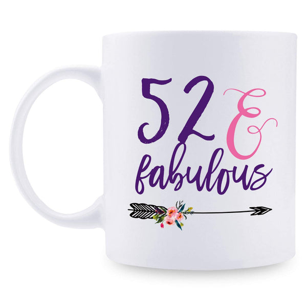 52nd Birthday Gifts for Women - 1967 Birthday Gifts for Women, 52 Years Old Birthday Gifts Coffee Mug for Mom, Wife, Friend, Sister, Her, Colleague, Coworker - 11oz