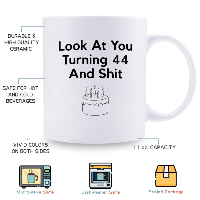 44th Birthday Gifts for Men - 1975 Birthday Gifts for Men, 44 Years Old Birthday Gifts Coffee Mug for Dad, Husband, Friend, Brother, Him, Colleague, Coworker - 11oz