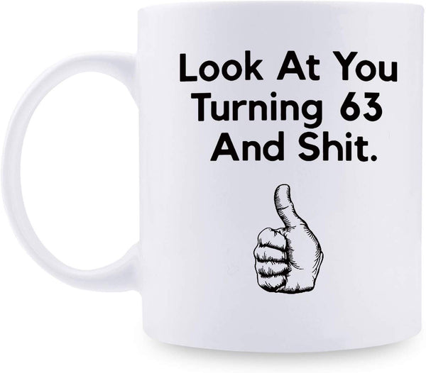 63rd Birthday Gifts for Men - 1956 Birthday Gifts for Men, 63 Years Old Birthday Gifts Coffee Mug for Dad, Husband, Friend, Brother, Him, Colleague, Coworker - 11oz