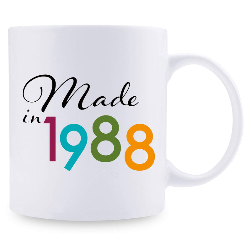 31st Birthday Gifts for Women - 1988 Birthday Gifts for Women, 31 Years Old Birthday Gifts Coffee Mug for Mom, Wife, Friend, Sister, Her, Colleague, Coworker - 11oz