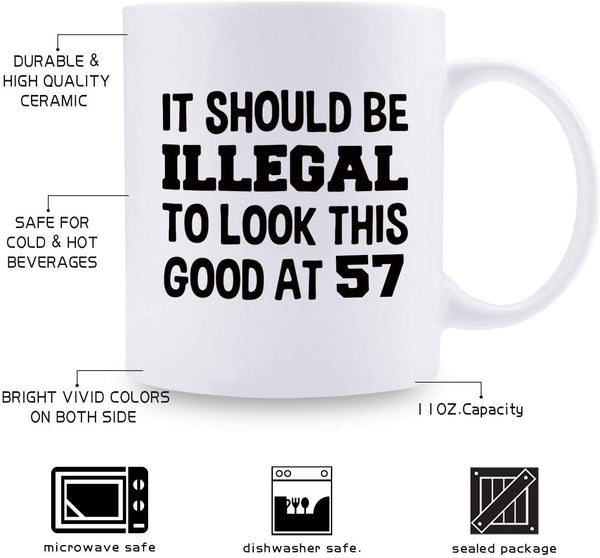 57th Birthday Gifts for Men - 1962 Birthday Gifts for Men, 57 Years Old Birthday Gifts Coffee Mug for Dad, Husband, Friend, Brother, Him, Colleague, Coworker - 11oz