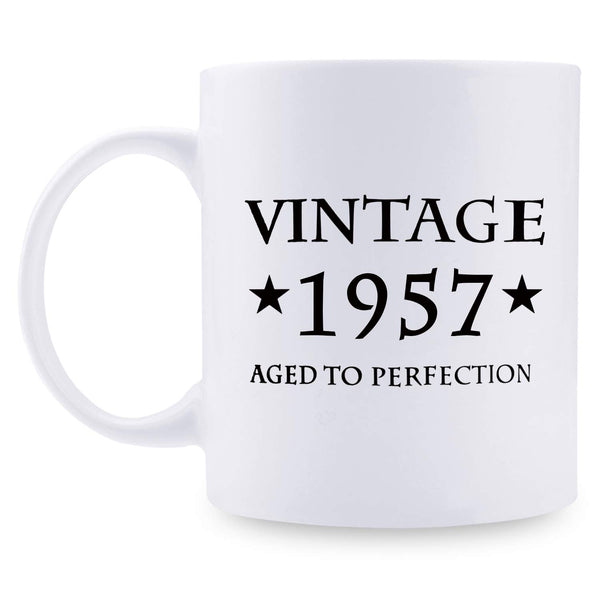 62nd Birthday Gifts for Men - 1957 Birthday Gifts for Men, 62 Years Old Birthday Gifts Coffee Mug for Dad, Husband, Friend, Brother, Him, Colleague, Coworker - 11oz