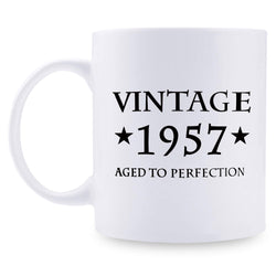 62nd Birthday Gifts for Women - 1957 Birthday Gifts for Women, 62 Years Old Birthday Gifts Coffee Mug for Mom, Wife, Friend, Sister, Her, Colleague, Coworker - 11oz