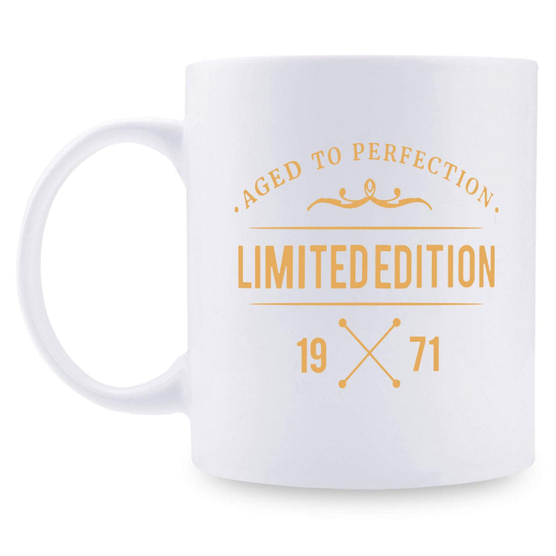 48th Birthday Gifts for Women - 1971 Birthday Gifts for Women, 48 Years Old Birthday Gifts Coffee Mug for Mom, Wife, Friend, Sister, Her, Colleague, Coworker,limited edition mug - 11oz