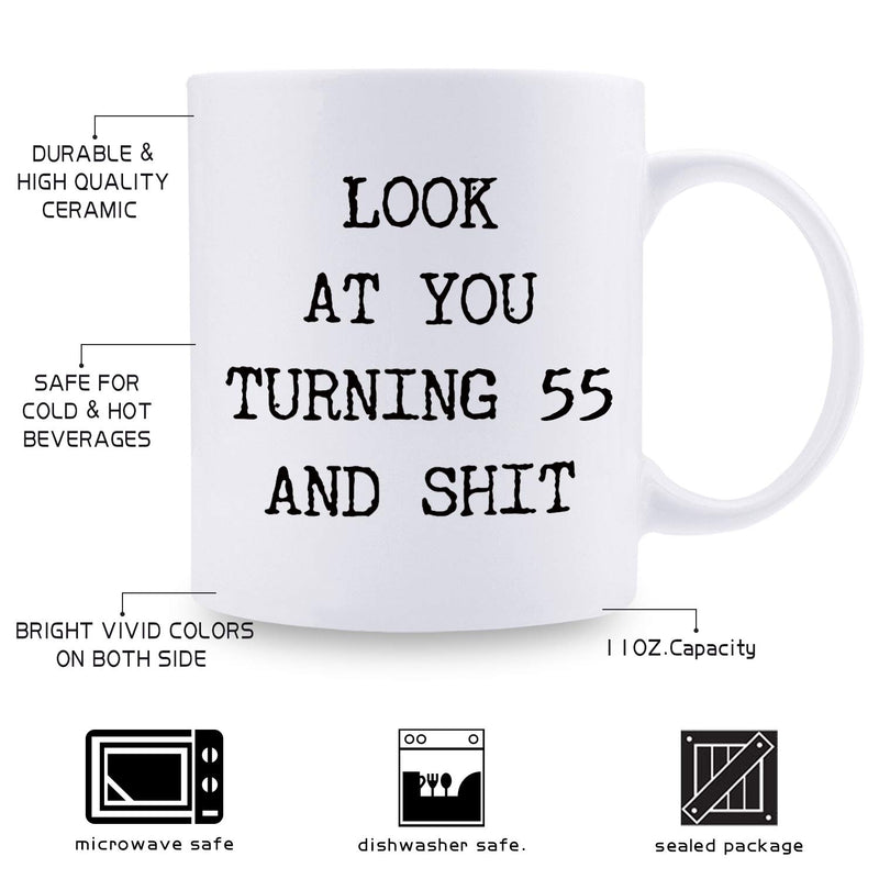 55th Birthday Gifts for Men - 1964 Birthday Gifts for Men, 55 Years Old Birthday Gifts Coffee Mug for Dad, Husband, Friend, Brother, Him, Colleague, Coworker - 11oz