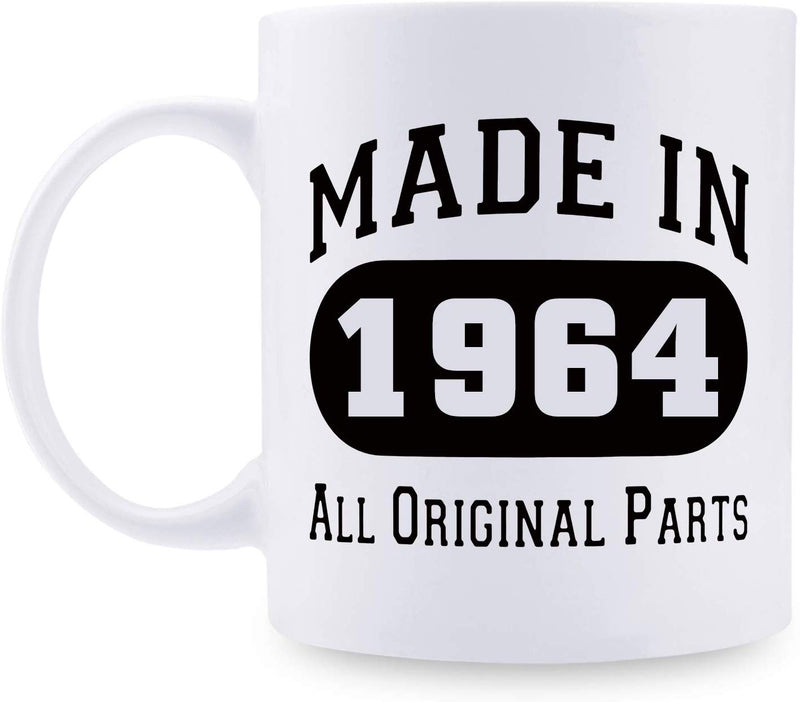 55th Birthday Gifts for Men - 1964 Birthday Gifts for Men, 55 Years Old Birthday Gifts Coffee Mug for Dad, Husband, Friend, Brother, Him, Colleague, Coworker - 11oz