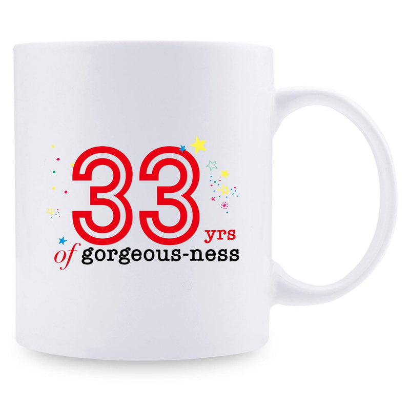 33rd Birthday Gifts for Women - 1986 Birthday Gifts for Women, 33 Years Old Birthday Gifts Coffee Mug for Mom, Wife, Friend, Sister, Her, Colleague, Coworker - 11oz