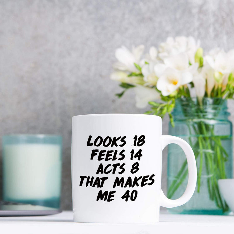 40th Birthday Gifts for Women - 1979 Birthday Gifts for Women, 40 Years Old Birthday Gifts Coffee Mug for Mom, Wife, Friend, Sister, Her, Colleague, Coworker - 11oz