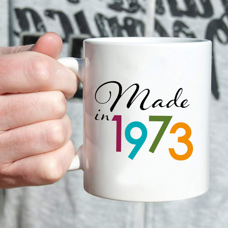 46th Birthday Gifts for Men - 1973 Birthday Gifts for Men, 46 Years Old Birthday Gifts Coffee Mug for Dad, Husband, Friend, Brother, Him, Colleague, Coworker - 11oz