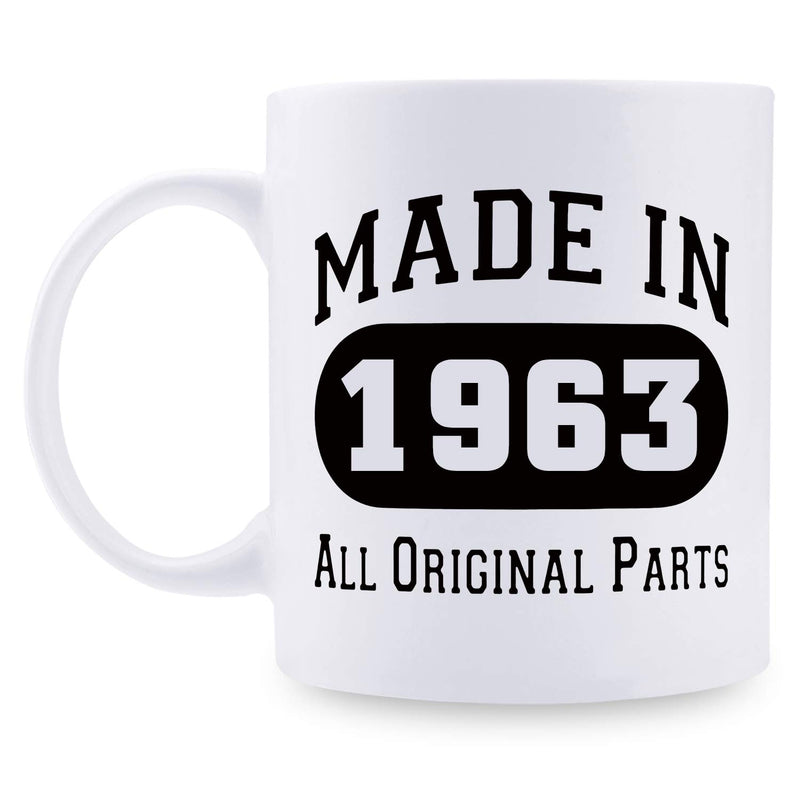 56th Birthday Gifts for Men - 1963 Birthday Gifts for Men, 56 Years Old Birthday Gifts Coffee Mug for Dad, Husband, Friend, Brother, Him, Colleague, Coworker - 11oz