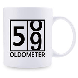 59th Birthday Gifts for Men - 1960 Birthday Gifts for Men, 59 Years Old Birthday Gifts Coffee Mug for Dad, Husband, Friend, Brother, Him, Colleague, Coworker, Oldometer Mug - 11oz