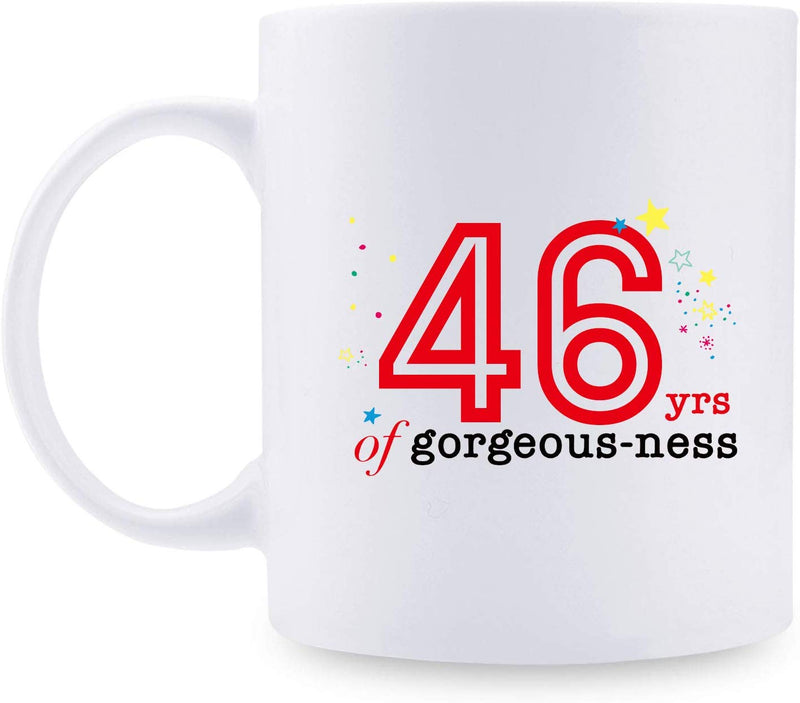 46th Birthday Gifts for Women - 1973 Birthday Gifts for Women, 46 Years Old Birthday Gifts Coffee Mug for Mom, Wife, Friend, Sister, Her, Colleague, Coworker - 11oz