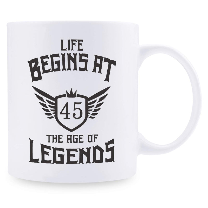 45th Birthday Gifts for Women - 1974 Birthday Gifts for Women, 45 Years Old Birthday Gifts Coffee Mug for Mom, Wife, Friend, Sister, Her, Colleague, Coworker - 11oz