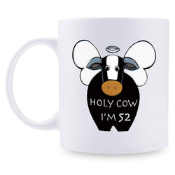 52nd Birthday Gifts for Women - 1967 Birthday Gifts for Women, 52 Years Old Birthday Gifts Coffee Mug for Mom, Wife, Friend, Sister, Her, Colleague, Coworker, HOLY COW MUG - 11oz