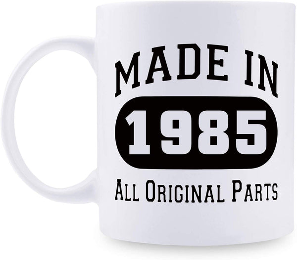 34th Birthday Gifts for Men - 1985 Birthday Gifts for Men, 34 Years Old Birthday Gifts Coffee Mug for Dad, Husband, Friend, Brother, Him, Colleague, Coworker - 11oz