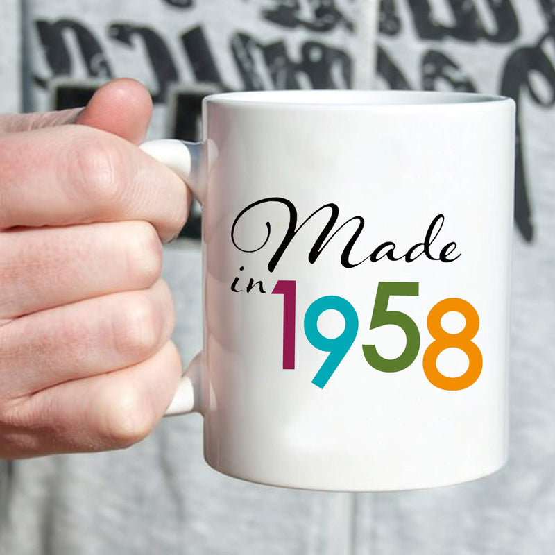 61st Birthday Gifts for Men - 1958 Birthday Gifts for Men, 61 Years Old Birthday Gifts Coffee Mug for Dad, Husband, Friend, Brother, Him, Colleague, Coworker - 11oz