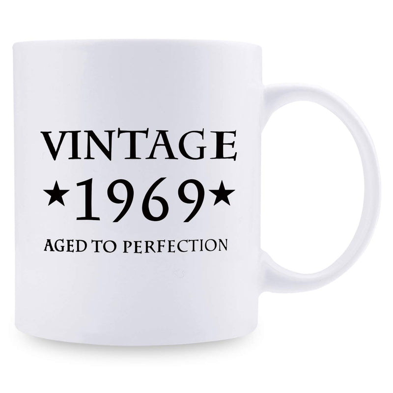 50th Birthday Gifts for Men - 1969 Birthday Gifts for Men, 50 Years Old Birthday Gifts Coffee Mug for Dad, Husband, Friend, Brother, Him, Colleague, Coworker - 11oz