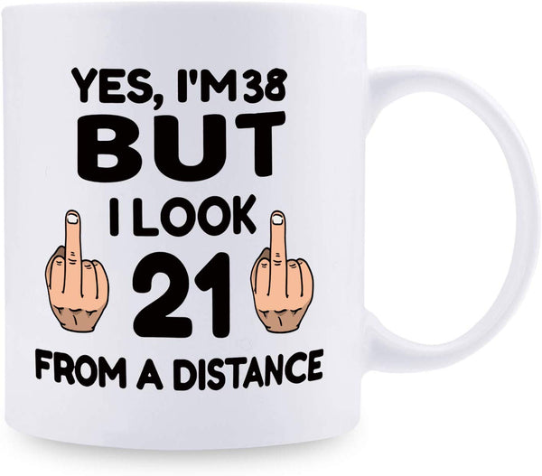 38th Birthday Gifts for Men - 1981 Birthday Gifts for Men, 38 Years Old Birthday Gifts Coffee Mug for Dad, Husband, Friend, Brother, Him, Colleague, Coworker - 11oz