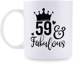 59th Birthday Gifts for Men - 1960 Birthday Gifts for Men, 59 Years Old Birthday Gifts Coffee Mug for Dad, Husband, Friend, Brother, Him, Colleague, Coworker - 11oz