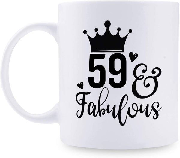 59th Birthday Gifts for Men - 1960 Birthday Gifts for Men, 59 Years Old Birthday Gifts Coffee Mug for Dad, Husband, Friend, Brother, Him, Colleague, Coworker - 11oz