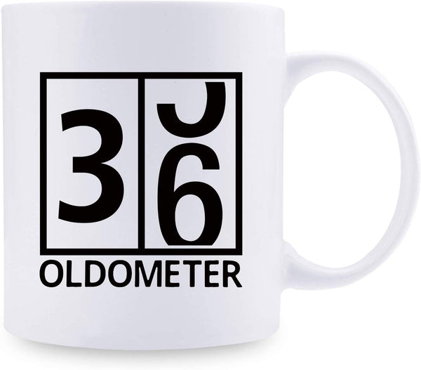 36th Birthday Gifts for Men - 1983 Birthday Gifts for Men, 36 Years Old Birthday Gifts Coffee Mug for Dad, Husband, Friend, Brother, Him, Colleague, Coworker, Oldometer Mug - 11oz