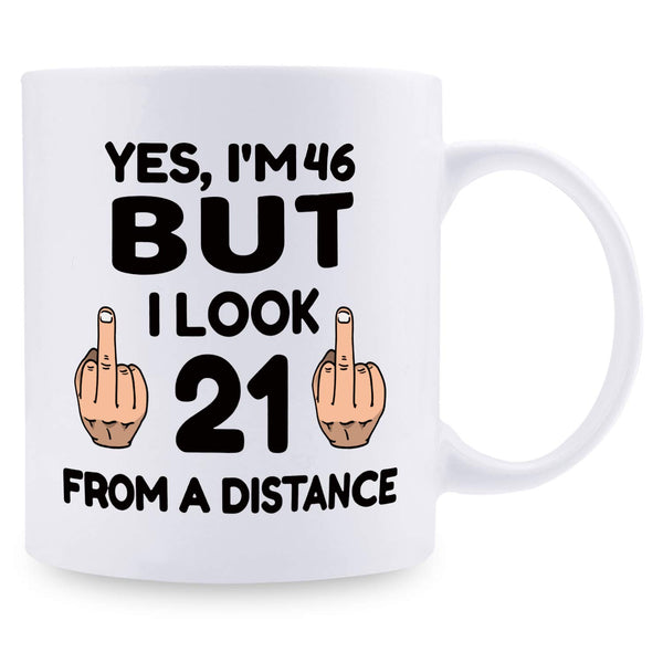 46th Birthday Gifts for Women - 1973 Birthday Gifts for Women, 46 Years Old Birthday Gifts Coffee Mug for Mom, Wife, Friend, Sister, Her, Colleague, Coworker - 11oz