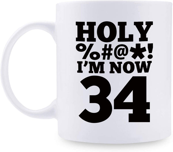 34th Birthday Gifts for Women - 1985 Birthday Gifts for Women, 34 Years Old Birthday Gifts Coffee Mug for Mom, Wife, Friend, Sister, Her, Colleague, Coworker, HOLY MUG- 11oz