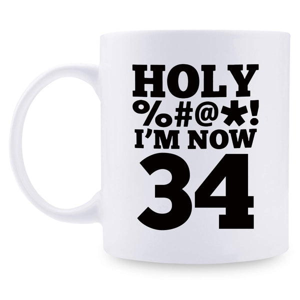 34th Birthday Gifts for Men - 1985 Birthday Gifts for Men, 34 Years Old Birthday Gifts Coffee Mug for Dad, Husband, Friend, Brother, Him, Colleague, Coworker, HOLY MUG- 11oz