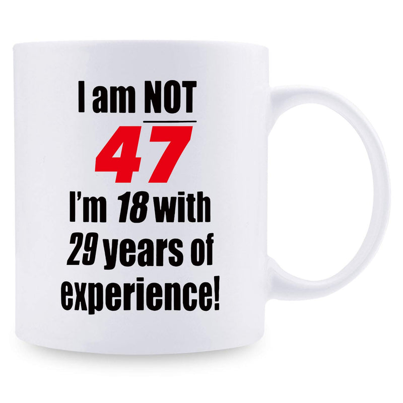 47th Birthday Gifts for Women - 1972 Birthday Gifts for Women, 47 Years Old Birthday Gifts Coffee Mug for Mom, Wife, Friend, Sister, Her, Colleague, Coworker - 11oz