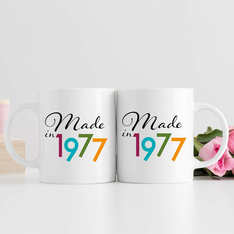 42nd Birthday Gifts for Women - 1977 Birthday Gifts for Women, 42 Years Old Birthday Gifts Coffee Mug for Mom, Wife, Friend, Sister, Her, Colleague, Coworker - 11oz