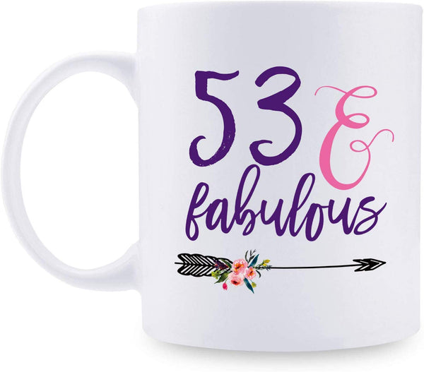 53rd Birthday Gifts for Women - 1966 Birthday Gifts for Women, 53 Years Old Birthday Gifts Coffee Mug for Mom, Wife, Friend, Sister, Her, Colleague, Coworker - 11oz