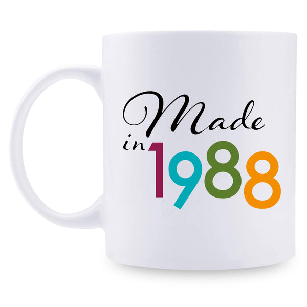 31st Birthday Gifts for Men - 1988 Birthday Gifts for Men, 31 Years Old Birthday Gifts Coffee Mug for Dad, Husband, Friend, Brother, Him, Colleague, Coworker - 11oz