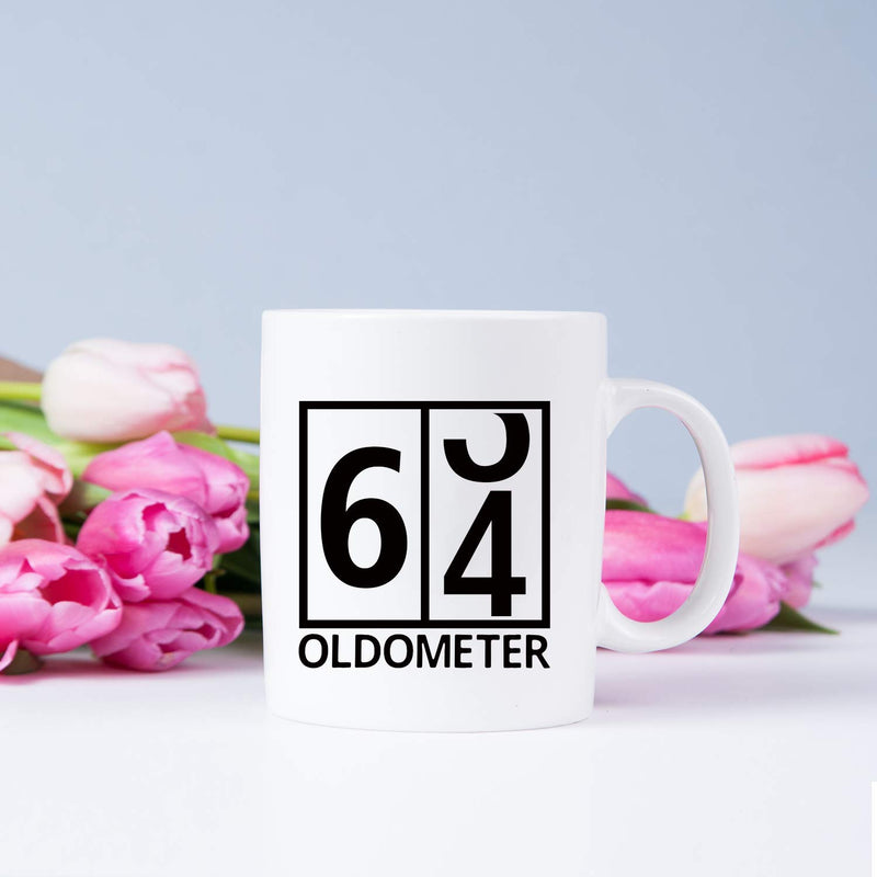 64th Birthday Gifts for Women - 1955 Birthday Gifts for Women, 64 Years Old Birthday Gifts Coffee Mug for Mom, Wife, Friend, Sister, Her, Colleague, Coworker, Oldometer Mug- 11oz