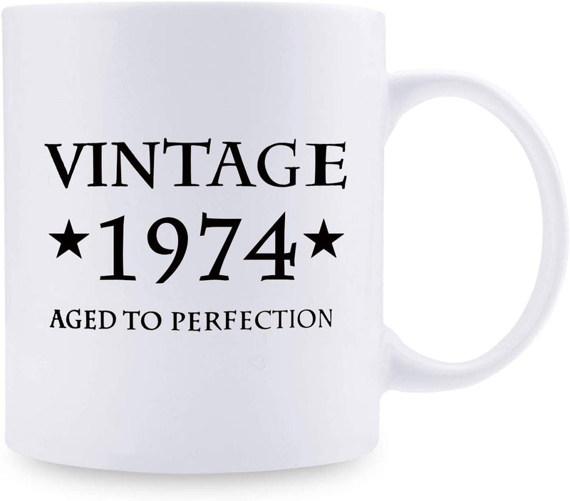 45th Birthday Gifts for Men - 1974 Birthday Gifts for Men, 45 Years Old Birthday Gifts Coffee Mug for Dad, Husband, Friend, Brother, Him, Colleague, Coworker - 11oz