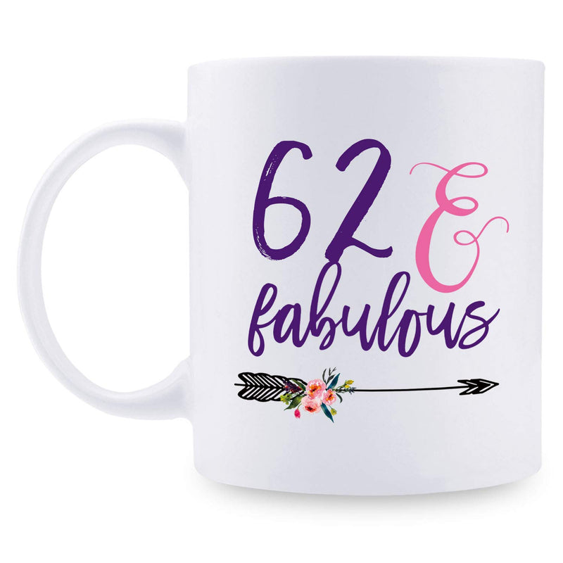 62nd Birthday Gifts for Women - 1957 Birthday Gifts for Women, 62 Years Old Birthday Gifts Coffee Mug for Mom, Wife, Friend, Sister, Her, Colleague, Coworker - 11oz