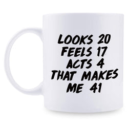 41st Birthday Gifts for Men - 1978 Birthday Gifts for Men, 41 Years Old Birthday Gifts Coffee Mug for Dad, Husband, Friend, Brother, Him, Colleague, Coworker - 11oz