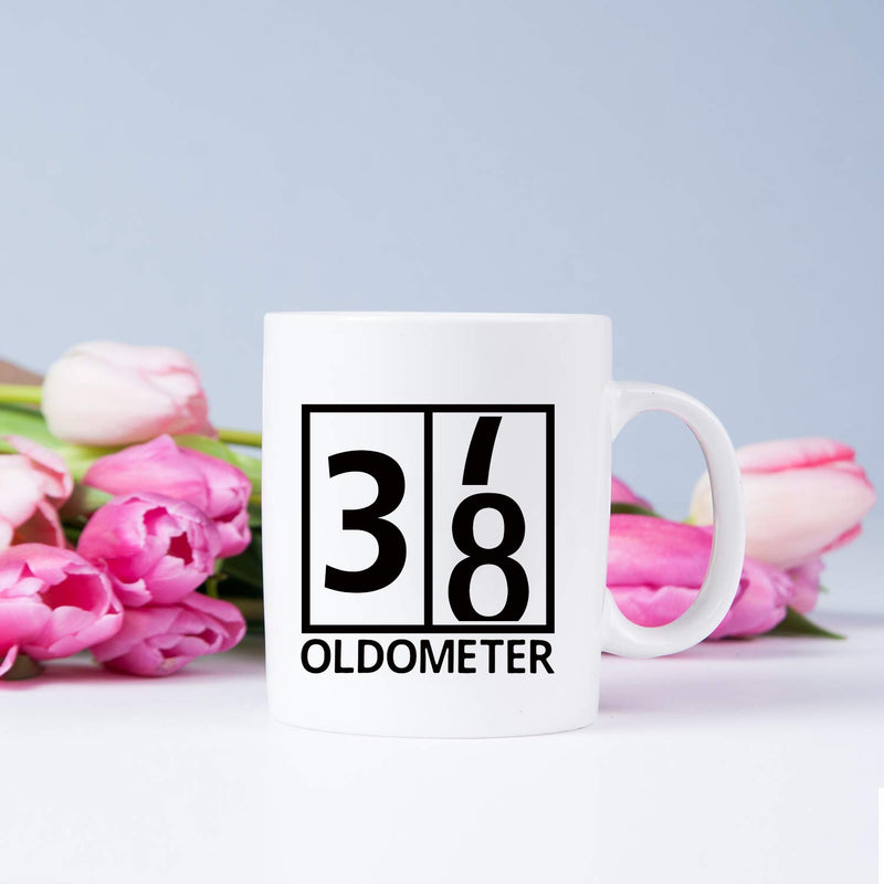 38th Birthday Gifts for Women - 1981 Birthday Gifts for Women, 38 Years Old Birthday Gifts Coffee Mug for Mom, Wife, Friend, Sister, Her, Colleague, Coworker, Oldometer Mug - 11oz