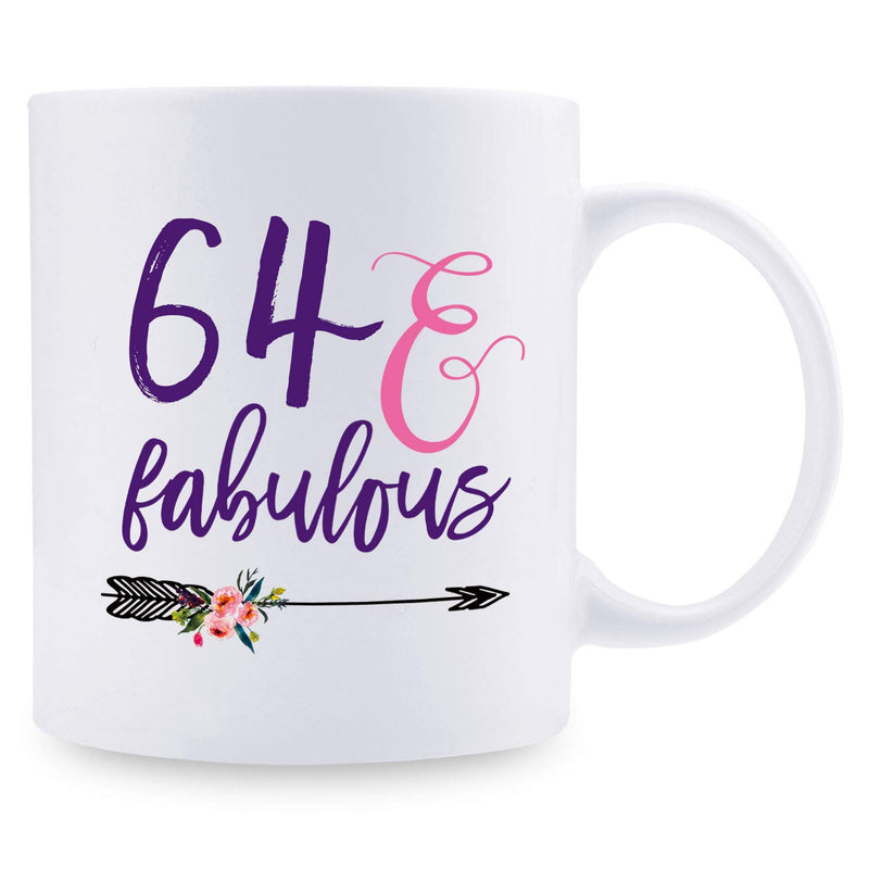 64th Birthday Gifts for Women - 1955 Birthday Gifts for Women, 64 Years Old Birthday Gifts Coffee Mug for Mom, Wife, Friend, Sister, Her, Colleague, Coworker - 11oz